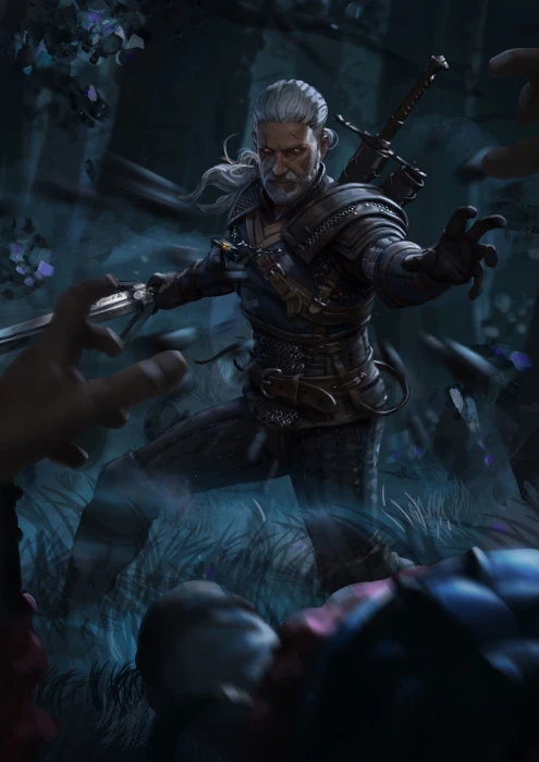 Witcher 3 digital wallpaper magic The Geralt of Rivia