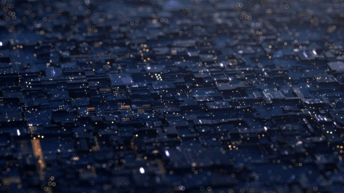 close up photo of black circuit board abstract depth field 2k