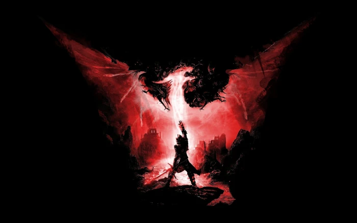 dragon wallpaper Dragon Age Inquisition video games one person 2k
