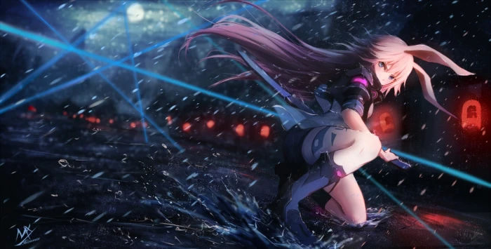 girl anime character wallpaper cropped girls bunny ears 2k