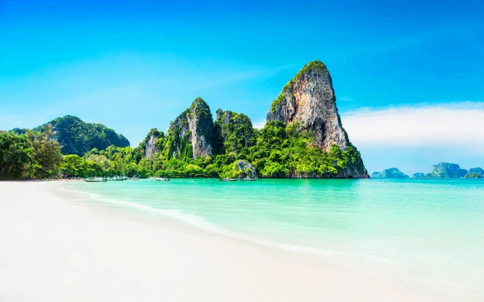 green island landscape tropical beach water scenics nature 2k