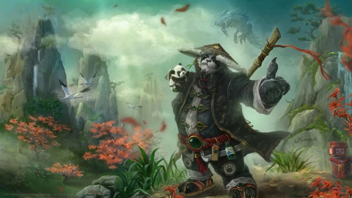 Kung Fu Panda illustration World of Warcraft Mists Pandaria 2k