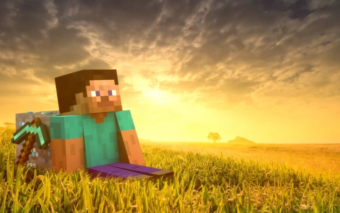 minecraft beautiful desktop sky land cloud grass 2k