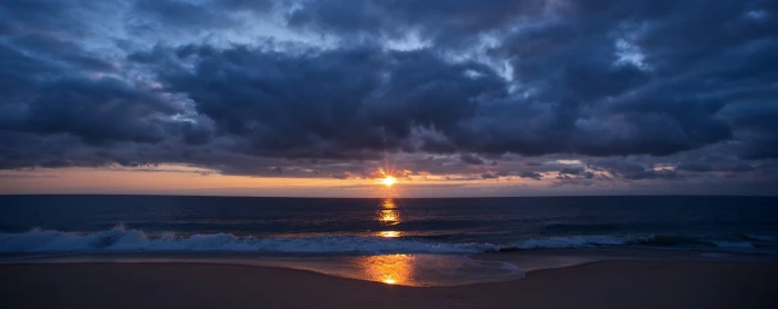 nature landscape sky clouds beach sunset water sea coast 2k