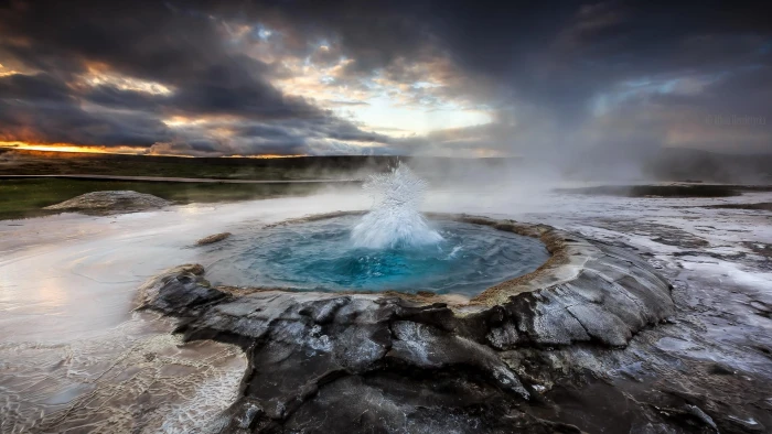 nature spring landscape water travel sky ocean waterfall 2k