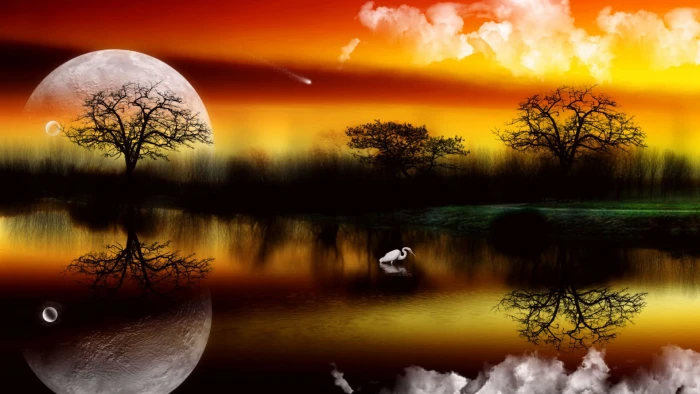 nature sun sky sunset clouds sunrise atmosphere landscape 2k