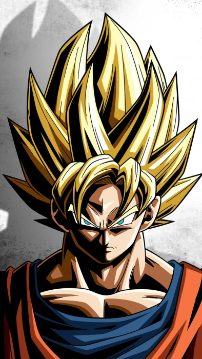 Son Goku from Dragonball anime character Dragon Ball Z portrait display