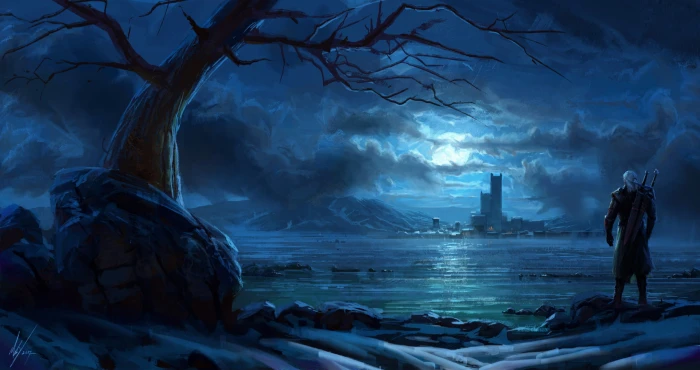 The Witcher 3 Wild Hunt Geralt of Rivia video games landscape 2k