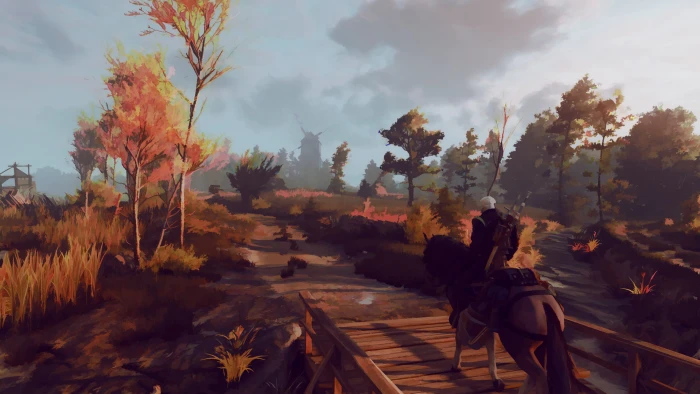 The Witcher 3 Wild Hunt screen shot digital art painting 2k