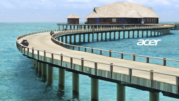 white and black concrete building Acer bridge sea water built structure 2k