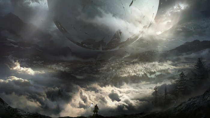gray clouds illustration video games Destiny 2 cloud sky 2k