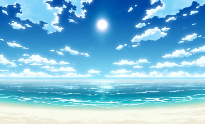 Light Fairytail artwork sky Sun beach nature 2k