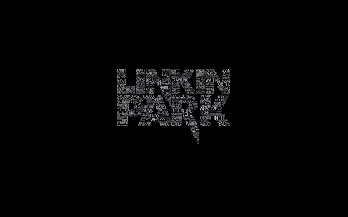 linkin park dark logo music copy space indoors no people 2k 4k