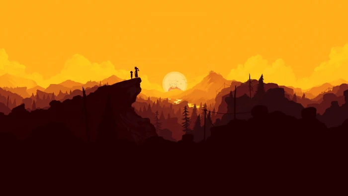 mountains and trees wallpaper brown during golden hour 2k 4k