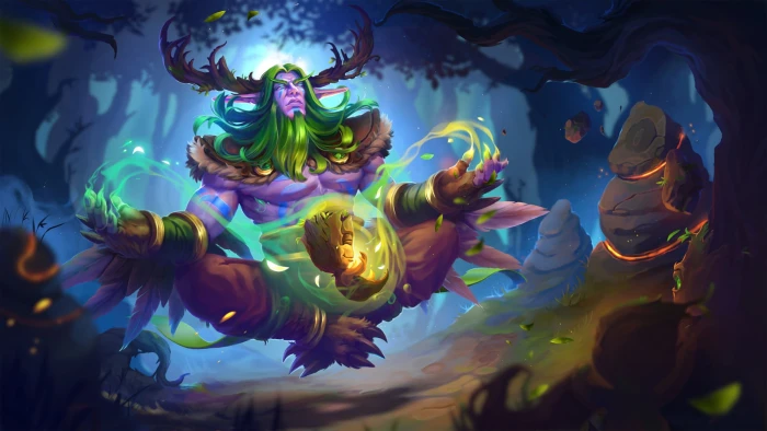 nature magic art night elf druid Malfurion Stormrage The 2k