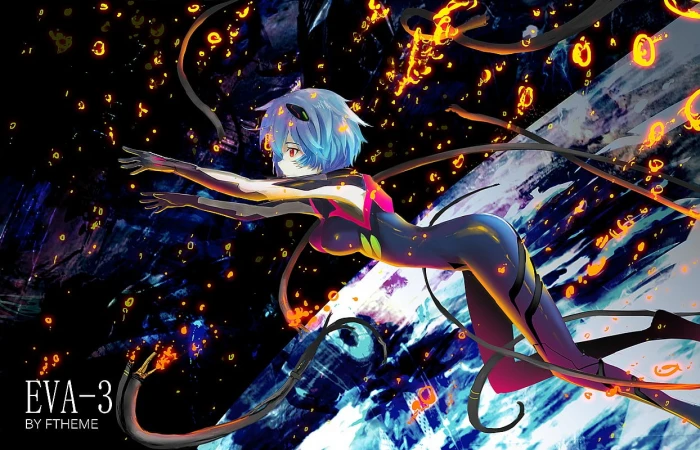 Neon Genesis Evangelion anime girls Ayanami Rei multi colored