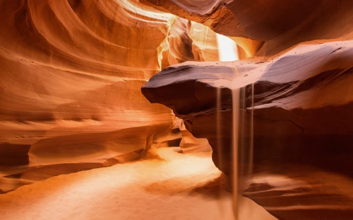 sand desert canyon Antelope Canyon rock nature formation 2k