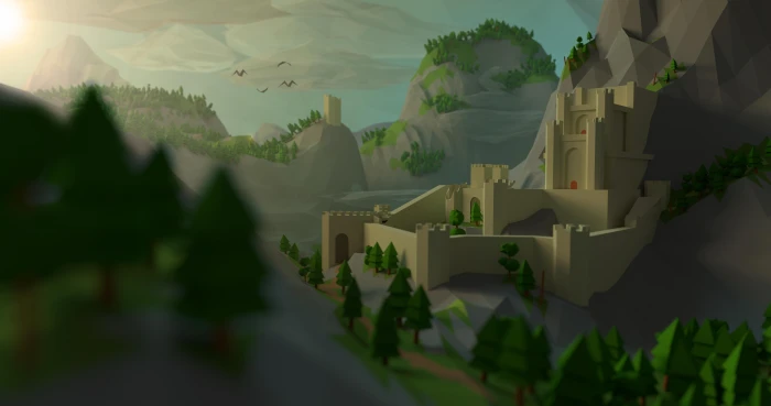 px birds castle clouds digital art Fan Art forest 2k 4k
