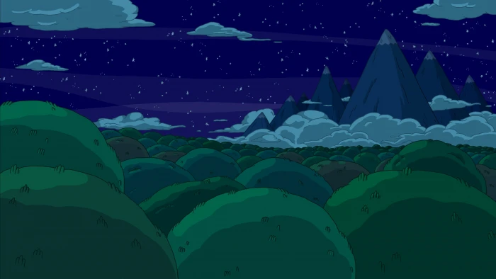 Adventure Time cartoon night green color sky nature no people 2k 4k