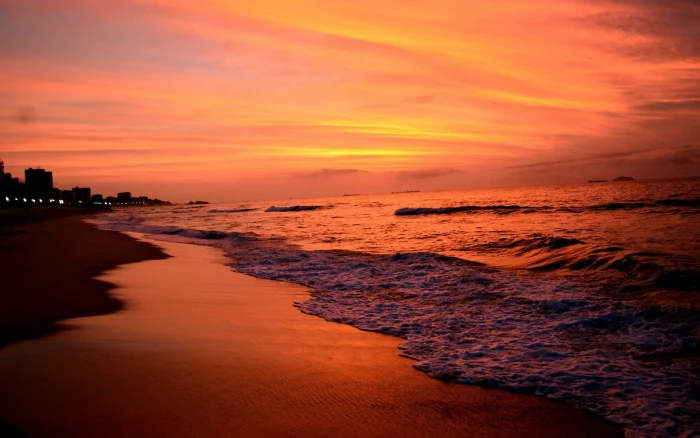 beach sunset 2k