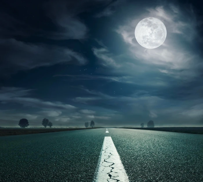 black and white wooden table landscape nature highway road 2k