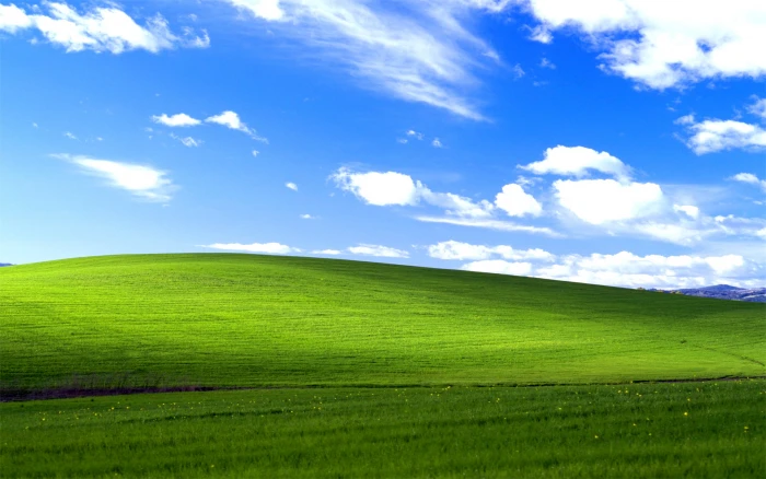 blue sky Windows XP Microsoft green nature landscape 2k