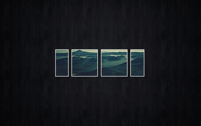 body of water 4 panel wall decor minimalism collage nature 2k