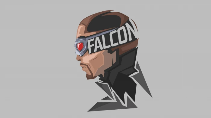 Falcon Marvel Superhero Minimal communication studio shot 2k 4k 5k 8k