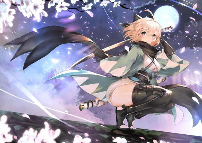 Fate Series Grand Order Okita Souji Sakura Saber women 2k