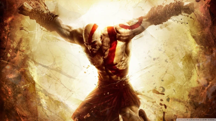 God of War Kratos graphic wallpaper video games ascension 2k