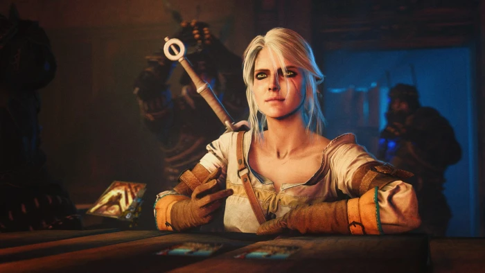 green eyes blonde CD Projekt RED Ciri Gwent Cirilla The Witcher 2k
