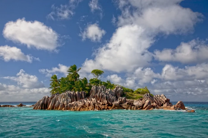 island surrounded by body of water Seychelles sea tropical 2k