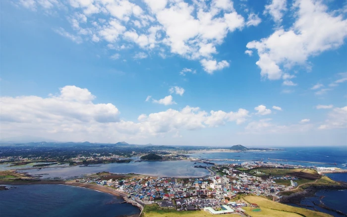 Korea Jeju Island travel scenery Wallpaper 14 sky water cloud 2k