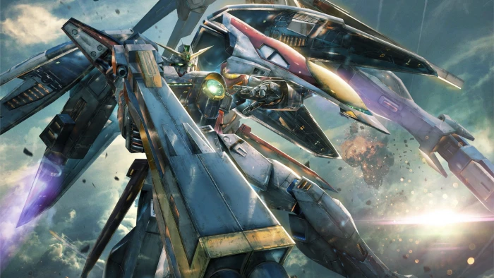 Mobile Suit Gundam Wing anime mech robot artwork digital art 2k