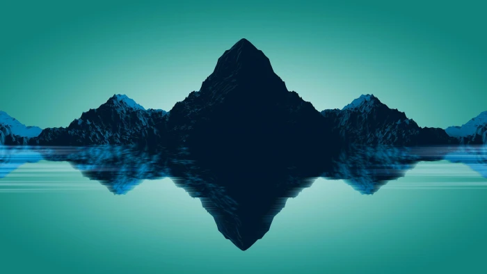 mountain low poly art lowpoly mountains reflection digital 2k 4k