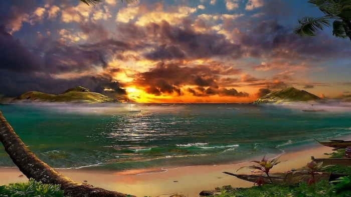 nature beach ocean sea shore sand water coast vacation 2k