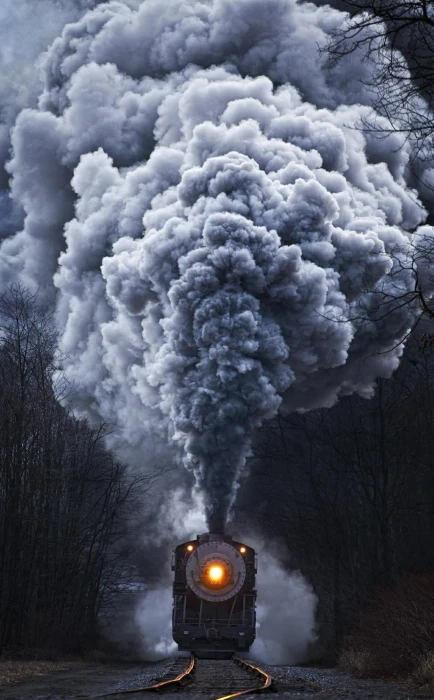 nature train portrait display steam locomotive smoke physical structure