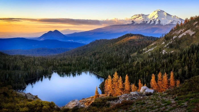 nature wilderness mountain mount scenery reflection sky 2k