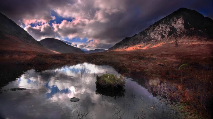 pc hd p nature mountain reflection scenics 2k