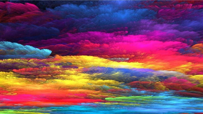 rainbow art colorful sky style painting design colors 2k