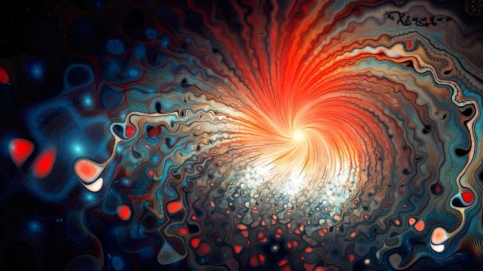 abstract light digital star art fractal graphic night 2k