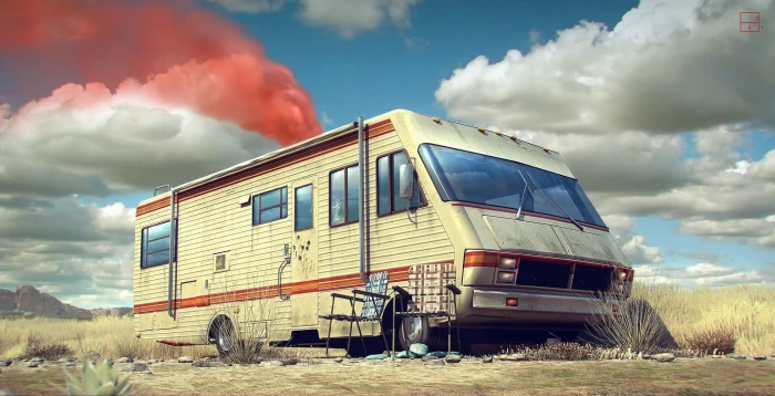 Breaking Bad RV TV cloud sky mode of transportation nature 2k