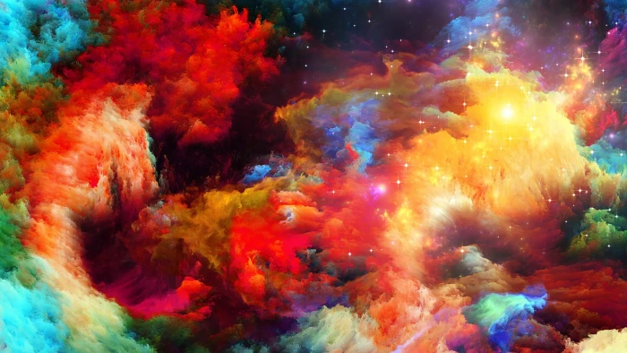 multicolored smoke wallpaper colorful space art nebula artwork 2k