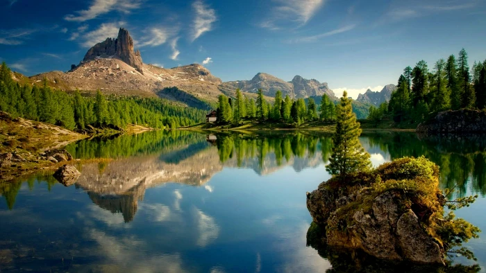 nature landscape water sky travel lake tree mountain 2k