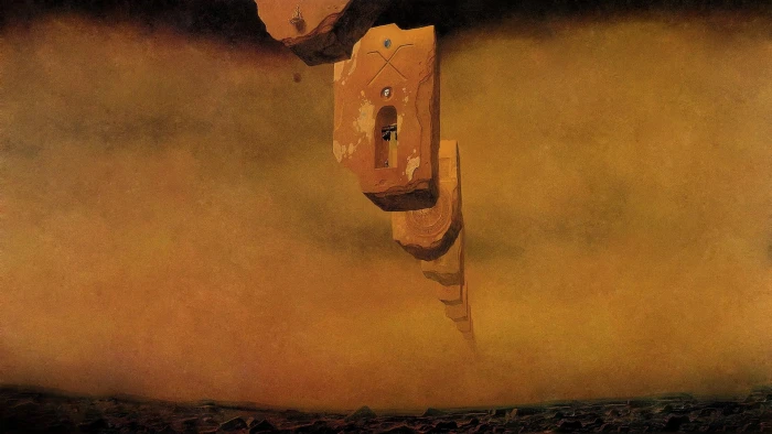 painting symbolism surreal abstract artwork Zdzis aw Beksi ski 2k