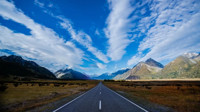pc hd p nature road mountain cloud sky 2k