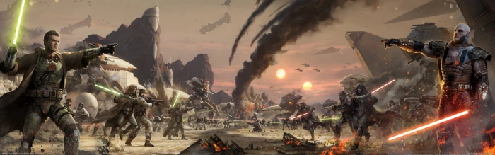 Star Wars digital wallpaper motion architecture night burning 2k