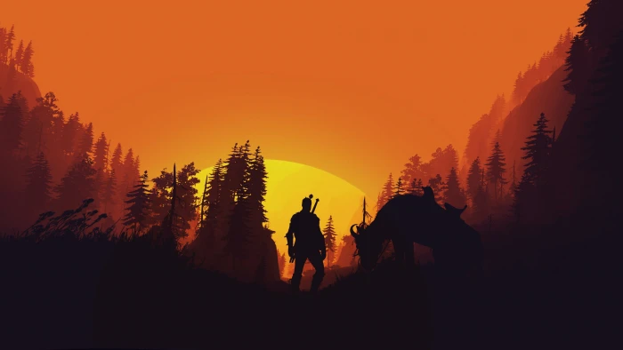 The Witcher 3 Wild Hunt Geralt of Rivia Sunset 2k 4k