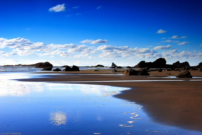 water beach coast landscape rocks sea 2k