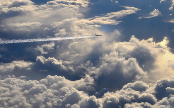 Airplane Plane Clouds Sky HD airplane; gray clouds nature 2k